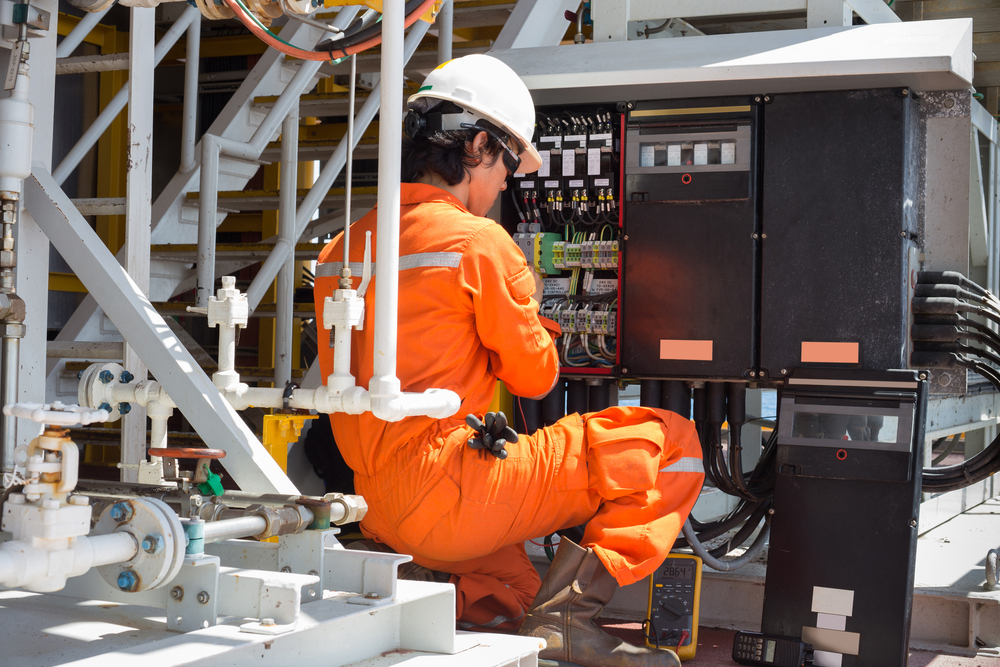 Electrical installation work at site